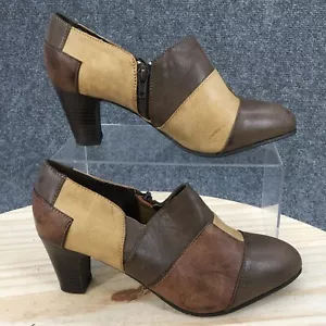 Talons de transit New York 6,5 M pompe marron synthétique fermeture éclair latérale bout pointu NEUF - Photo 1/11