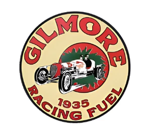FITS VINTAGE GILMORE RACING FUEL GASOLINE GAS OIL PUMP RESTORATION STICKER DECAL - Imagen 1 de 1