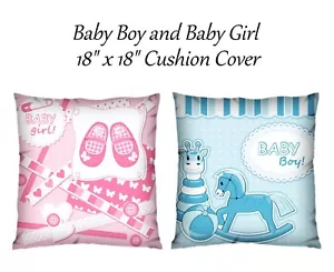 Copricuscini Lusso Stampa Digitale Carino Bambino Ragazzo e Bambina (18" x 18") - Foto 1 di 5