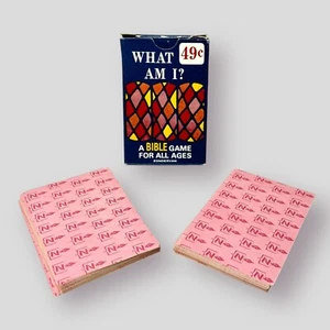 What Am I? A Bible Card Game Zondervan 1951 Vintage Trivia King James Christian - Picture 1 of 8