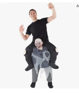 Adult Zombie Piggyback Costume (Scary Halloween Shoulder Ride On) - Picture 1 of 3