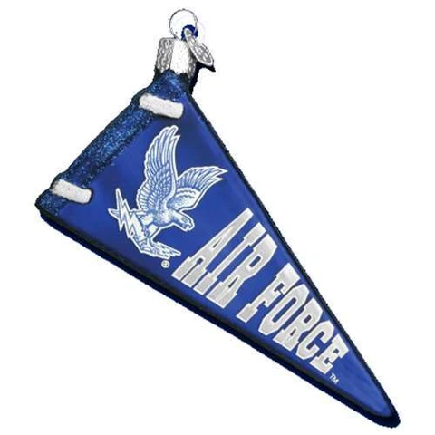 Air Force Falcons Glass Christmas Ornament - Pennant Cover