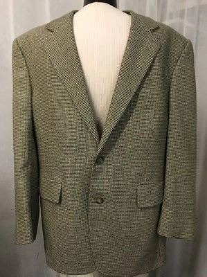 Jos. A. Blazer Bank Para Hombre Mezcla Lana Seda Cuadros Completamente Forrado Blazer Talla 40s Foto 1 de 4