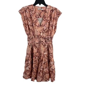 Derek Lam Pink Tora Floral Cotton Mini Dress - Picture 1 of 7