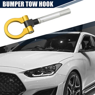 Tornillo de gancho de remolque de parachoques delantero trasero redondo para Hyundai Veloster 2012-2017 Foto 1 de 4