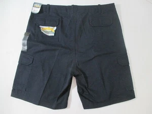 NWTS MEN'S CLIPPER RELAXED FIT 100% COTTON CARGO SHORTS NAVY BLUE SIZE 42 L 9.5 - Picture 1 of 7