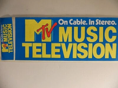 I WANT MY MTV📺45-YEAR-OLD BUMPER STICKER WITH MINI BONUS STICKER! 1980's LOOK!!
