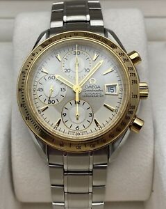 Omega Speedmaster Date Silver Dial 18ct Gold 40mm 323.21.40.40.02.001 Boxed