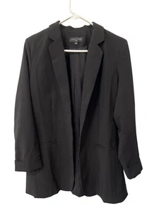 Love Tree Open Front Boyfriend Blazer Jacket Size Large Career Business Casual - Picture 1 of 8