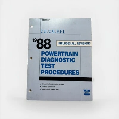 Dodge 1988 OEM 2.2-L 2.5-L Motor Diagnóstico Taller Servicio Reparación Manual Guía AC Foto 1 de 4