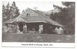 Postal Banff Alberta AB Banco Imperial de Canadá sin publicar - Imagen 1 de 2