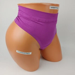 Lane Bryant Cacique Comfort Bliss Thong 22/24 Plus Panty Purple Wine Pink Solid - Picture 1 of 7