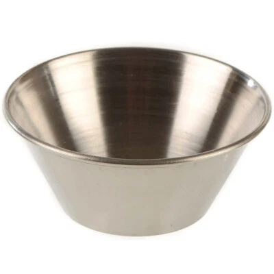 Paquete de 72 - Tazas de salsa de acero inoxidable de 1,5 OZ - Contenedores redondos de condimentos Foto 1 de 4