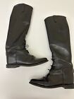 OLD Manfield Women Boots 10 Black Leather Knee High Riding Equestrian Pull On