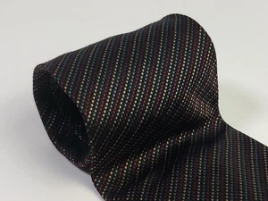 Roberto Villini - Mens Burgundy Gold Stripe 100% Silk Neck Tie 3.8"W x 64"L LONG - Picture 1 of 6