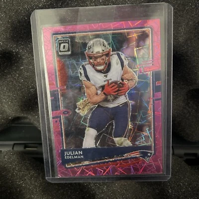 2020 Donruss Optic #67 Julian Edelman Pink Velocity #/79 - Image 1 of 3