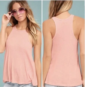 Free People We The Free Damen Gr. XS Pink Beach Ribbed Racerback Tank - Bild 1 von 5
