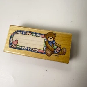 TN001 Baby Bear~Patchwork Quilt~Banner~Cherished Teddie~Rubber Stamp~Stampendous - Picture 1 of 8