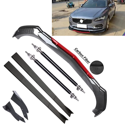 For Volvo S40 S60 S80 Front Rear Bumper Lip Spoiler Splitter Body Kit Side Foto 1 de 4