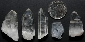 Juego de 5 pequeñas puntas de cristal de cuarzo transparente brasileño / 1,8 oz / 024 - Imagen 1 de 7