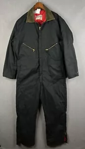 Walls Blizzard Pruf Coveralls Suit Mens Red Quilted Lined Corduroy Collar XL Rg - Picture 1 of 12