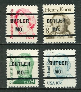 Butler MO 232 precancel on four nice Great American issues, last copies - Picture 1 of 1