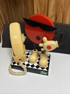 Vintage 7-UP Red Dot Guy Land-Line Phone Telephone - Picture 1 of 11