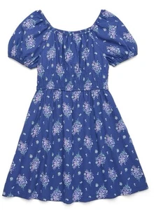 NWT-Girls Short Sleeve Smocked Waist Dress By Wonder Nation, Size XL (14-16) - Picture 1 of 2