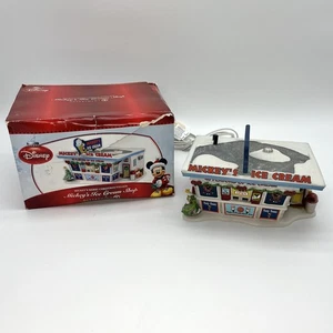 Disney Dept 56 Mickey's Merry Christmas Village  Mickey's Ice Cream Shop In Box - Picture 1 of 8