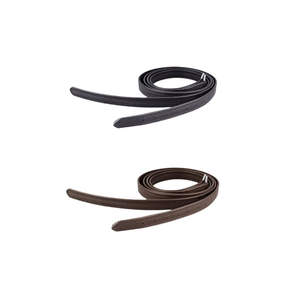 2x Cuero Recto No Elástico con Hebillas de Acero Inoxidable Equipo Ecuestre Foto 1 de 2