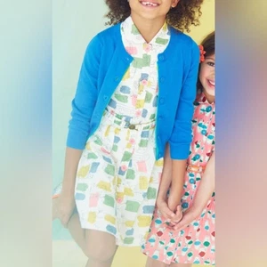 Mini Boden Retro 50er Jahre Shirtkleid 4-5 Jahre Schneeglöckchen Doggies Gürtel Tankkleid - Bild 1 von 9