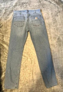 Carhartt Herren 32x34, Relaxed Fit Arbeitshose Blue Denim RN# 14806 - Bild 1 von 6