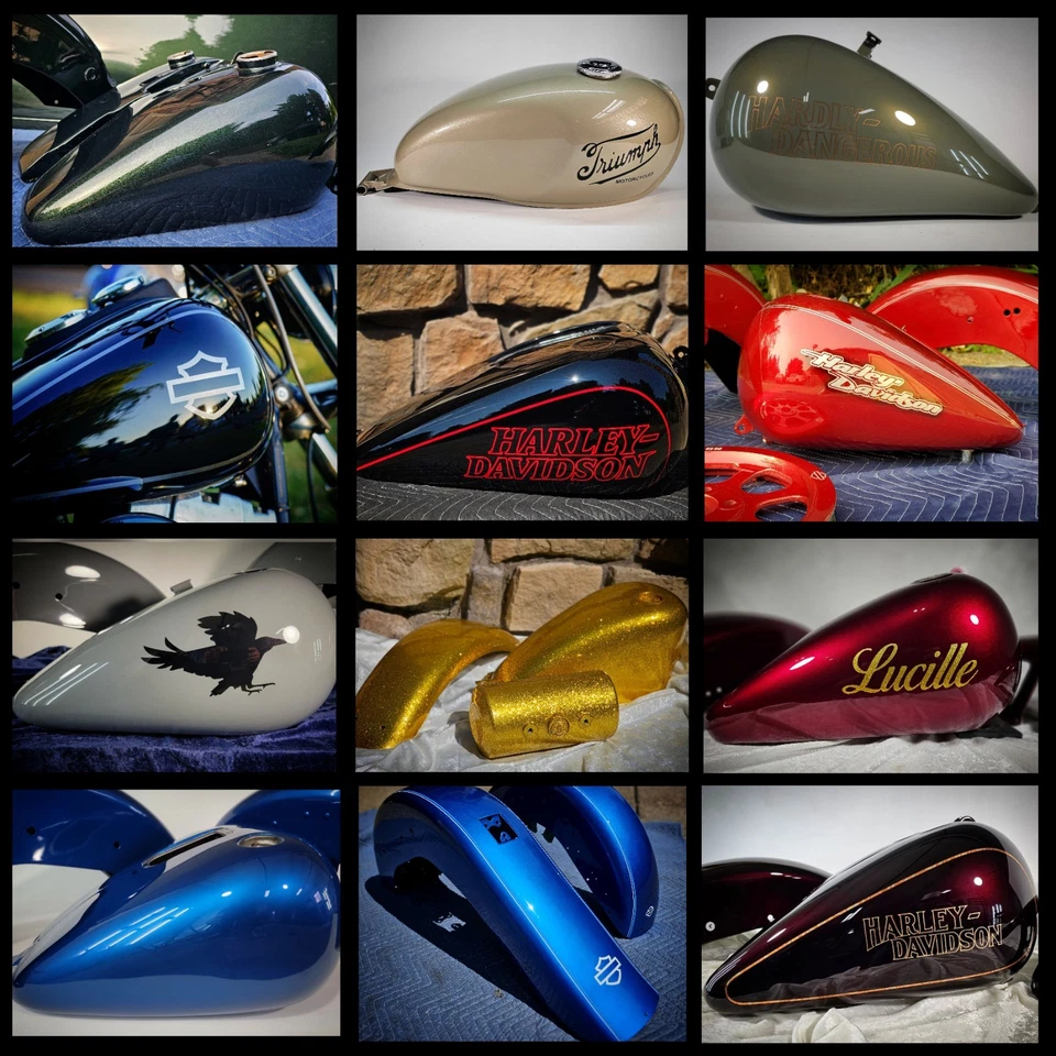 Pintura personalizada para motocicleta color único *25% de depósito* Harley Davidson/Triumph/ Foto 1 de 4
