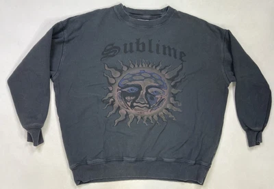 American Eagle Sublime 圆领运动衫女式小号灰色音乐 — 第 1/4 张图片