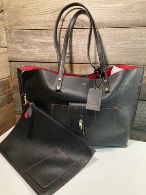 Bolso de Mano Tutilo New York Tech Negro y Rojo Imitación Cuero Nuevo con Etiquetas Foto 1 de 4