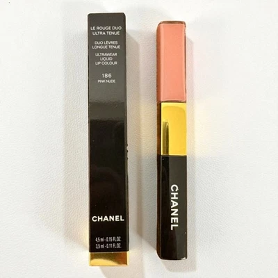 Chanel Le Rouge Duo Ultra Tune 186 Pink Nude Lipstick - Image 1 of 2