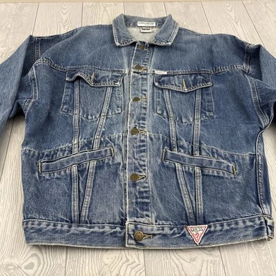 Vintage 80's Guess Georges Marciano Men's Denim Jean Jacket Size Small Gen X - Image 1 of 4