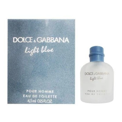 DOLCE & GABBANA MINI EAU DE TOILETTE AZUL CLARO 0,15 OZ PARA HOMENS - Imagem 1 de 2