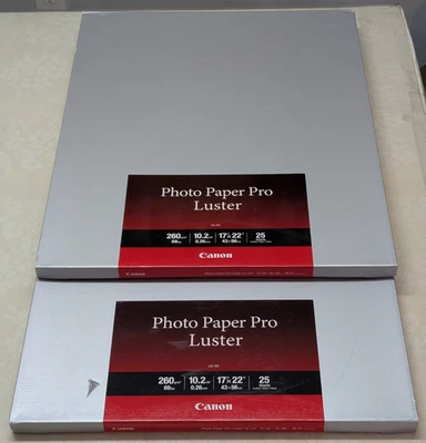 Canon LU-101 Photo Paper Pro Luster (17x22"), 25 Sheets #6211B025- 50 Sheets New - Image 1 of 4