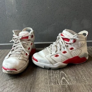 Nike Air Jordans DM1159-106 Sz 6Y White/Red Sneaker Shoes - Picture 1 of 9