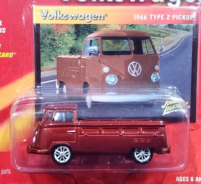 Johnny Lightning 66 1966 VW Volkswagen Type 2 Pickup Truck Collectible Coppr/Brn - Image 1 of 2