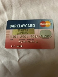 Vintage BARCLAYCARD MASTERCARD Bank Cheque  Card Expired 1998 Collectable Retro - Picture 1 of 1