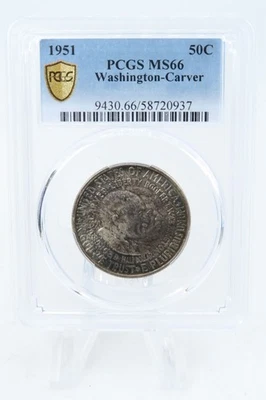 1951-P PCGS MS66 Washington-Carver Classic Commemorative Half Dollar 50C - Image 1 of 2