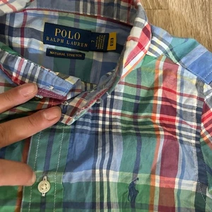 Polo by Ralph Lauren Blue and Green Casual Button Down Shirt - Picture 1 of 3