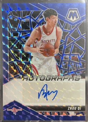 2024 Panini Mosiac Zhou Qi Prizm Auto 34/49 FOTL Houston Rockets - Image 1 of 2