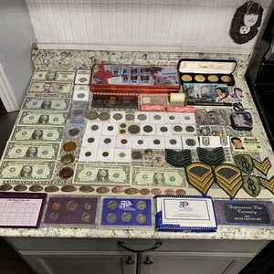 Incredibile 🤩 $300 BORSA/SCATOLA REGALO ARGENTO UNC MONETE LASTRE SACCHETTI VALUTA ELVIS - Foto 1 di 24
