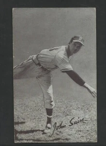 JOHNNY SAIN BOSTON  1947-66 EXHIBIT VG  CR MK - Picture 1 of 2