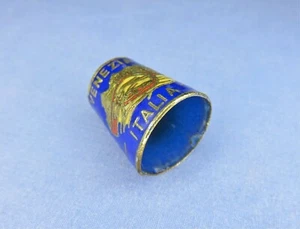 Vintage Souvenir Metal Enamelled Thimble of Venezia Italia (Venice Italy) - Picture 1 of 11