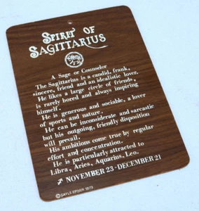 SAGITTARIUS Sternzeichen Wand Tischschild Deko GESCHENK Spruch süß schön Vintage ZT - Bild 1 von 7