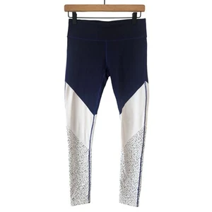 Fabletics Azul Blanco Tobillo 7/8 Leggings Cintura Alta Yoga Ropa Activa Talla S - Imagen 1 de 6